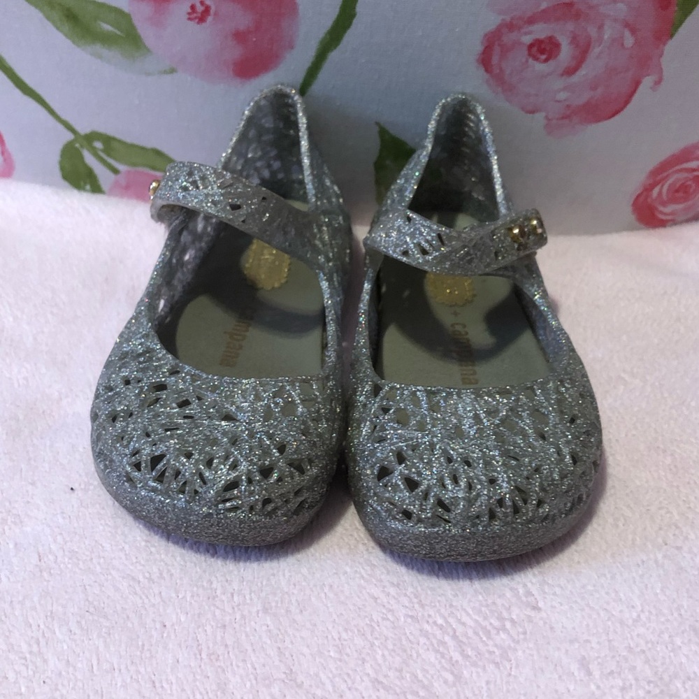 Silver Mini Melissa + Campana zig zag size 6
